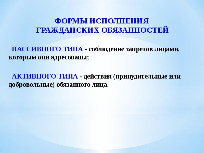 Принципы осуществления субъективных гражданских прав схема