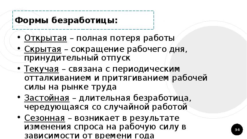 Найдите в приведенном списке безработицы