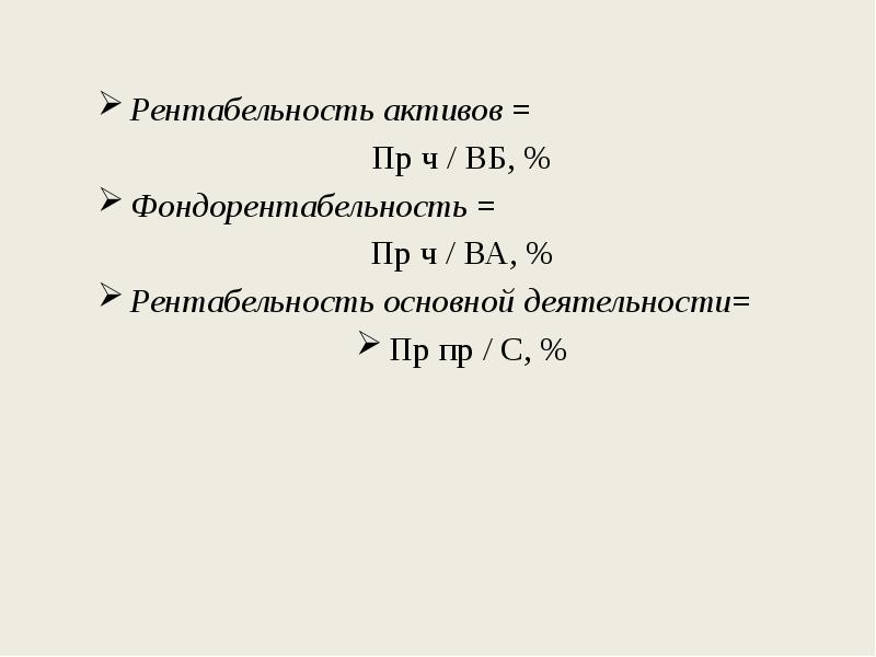 Рентабельность активов показывает