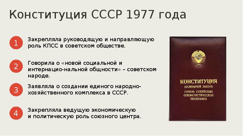 Презентация конституция ссср 1977 г