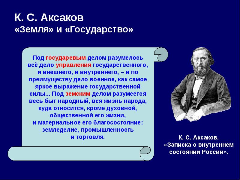 К с аксаков презентация