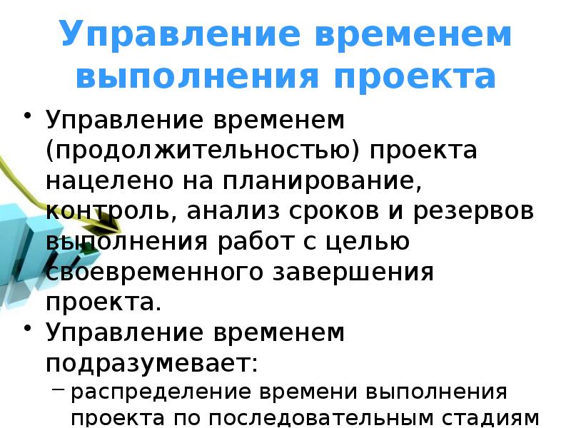 Своевременно окончание. Управление временем проекта презентация. Планирование проекта нацелено. Цели управления по продолжительности времени. Выполнение проекта завершается.