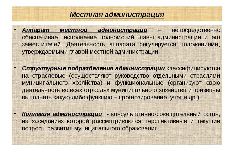 Местная администрация презентация