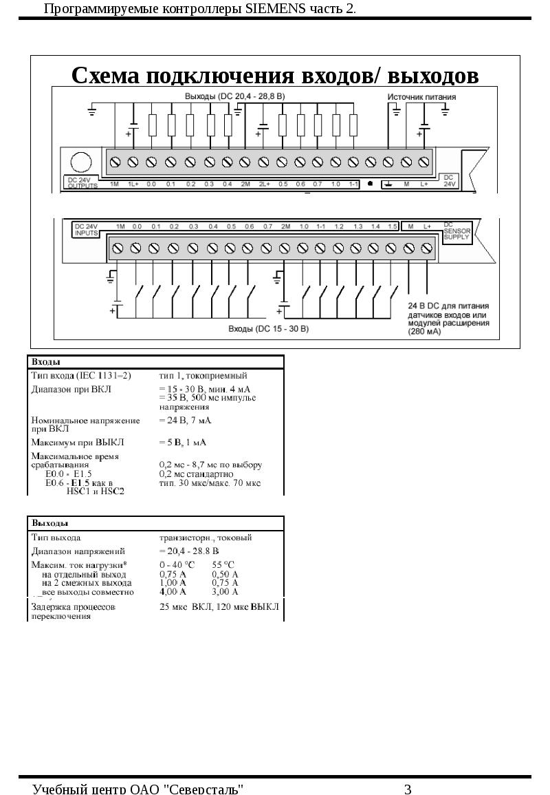 Схема simatic s7 1200