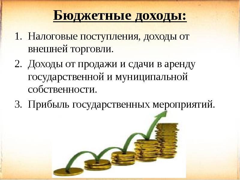 Бюджетные доходы. Поступление доходов. Прибыль в торговле. Налогооблагаемая прибыль.