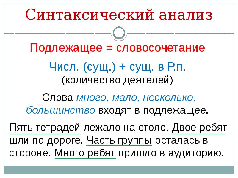 Синтаксический анализ словосочетания