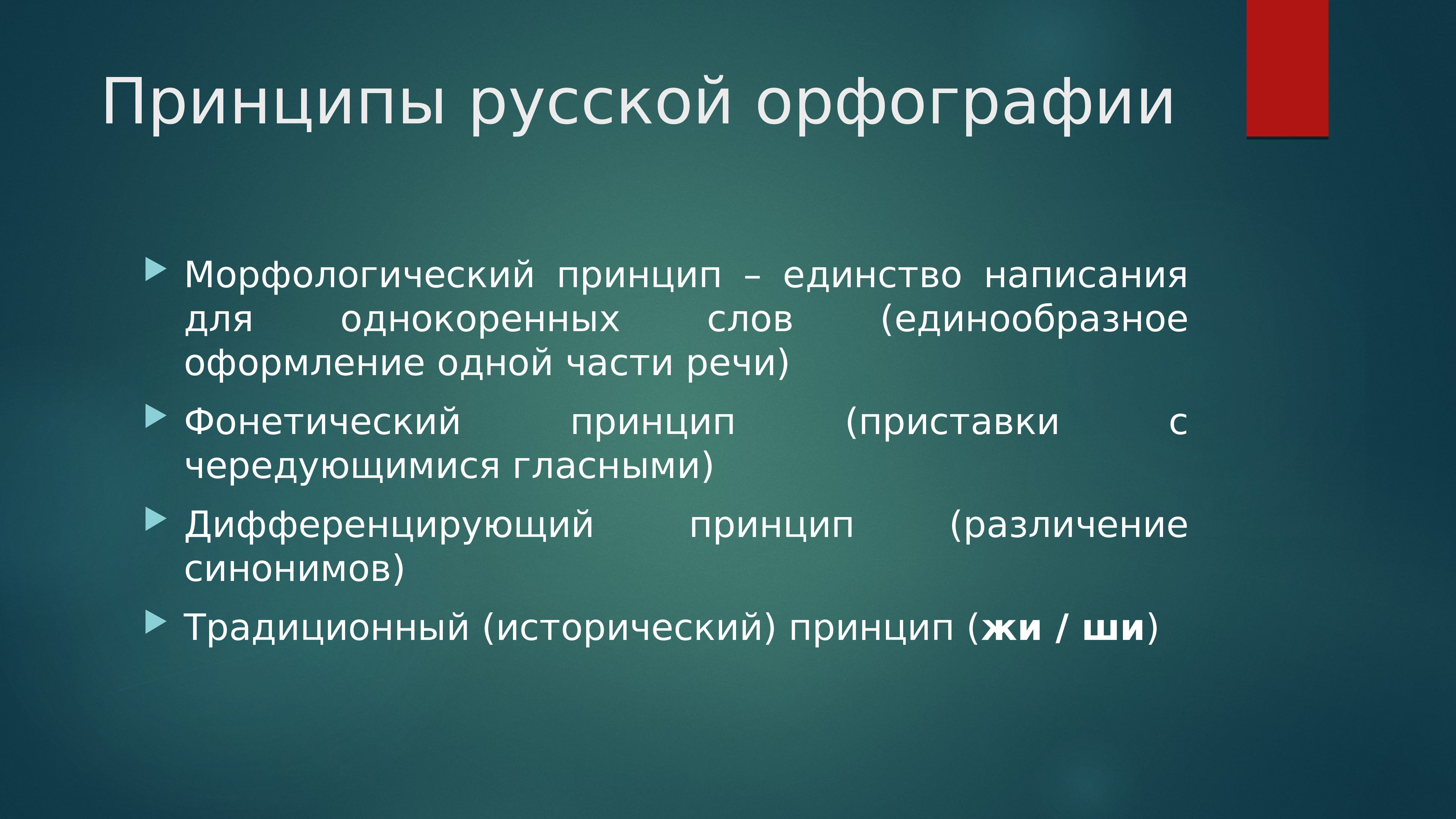 Морфологический принцип русской графики