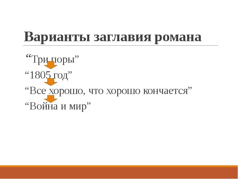 Три поры. Варианты заглавия. Варианты заголовков. Все хорошо что хорошо кончается война и мир. Три поры война и мир.