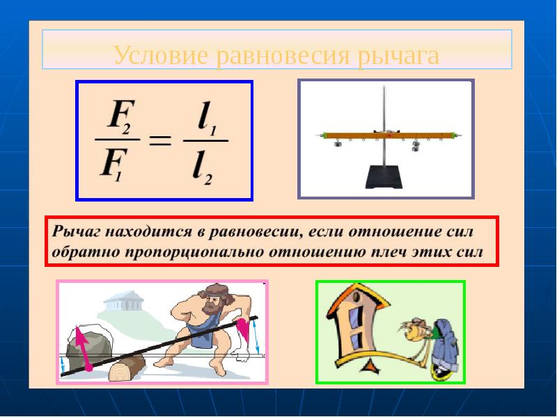 Решение задач рычаг равновесие сил на рычаге 7 класс презентация