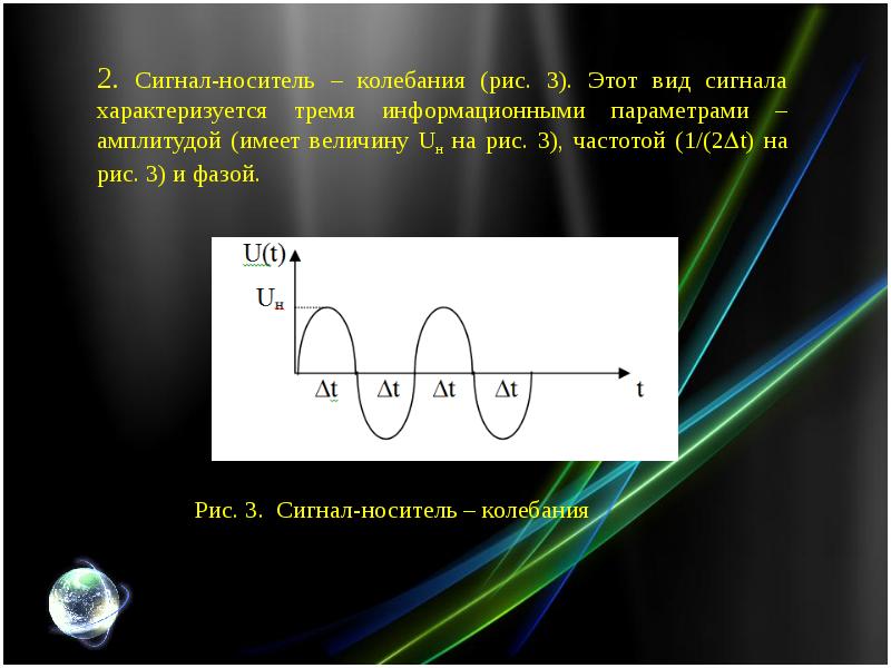 Виды сигналов носителя колебаний. Сигналом-переносчиком. Сигнал колебание. Сигнал носитель.