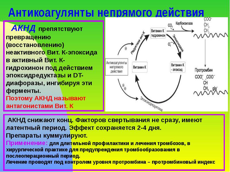 Антикоагулянты непрямого действия