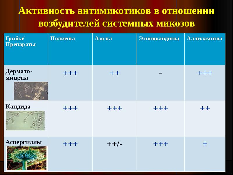 Противогрибковые препараты презентация