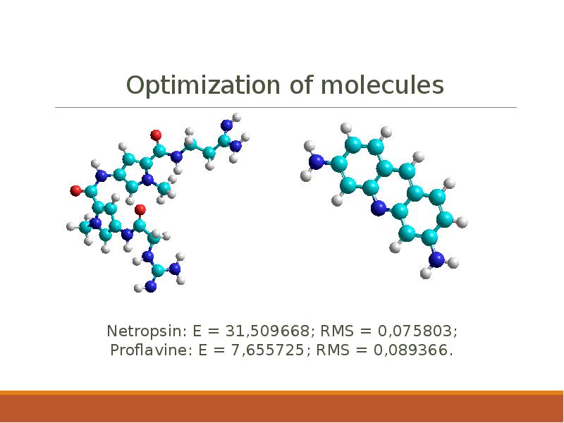 Optimization of molecules