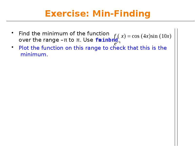 Exercise: Min-Finding