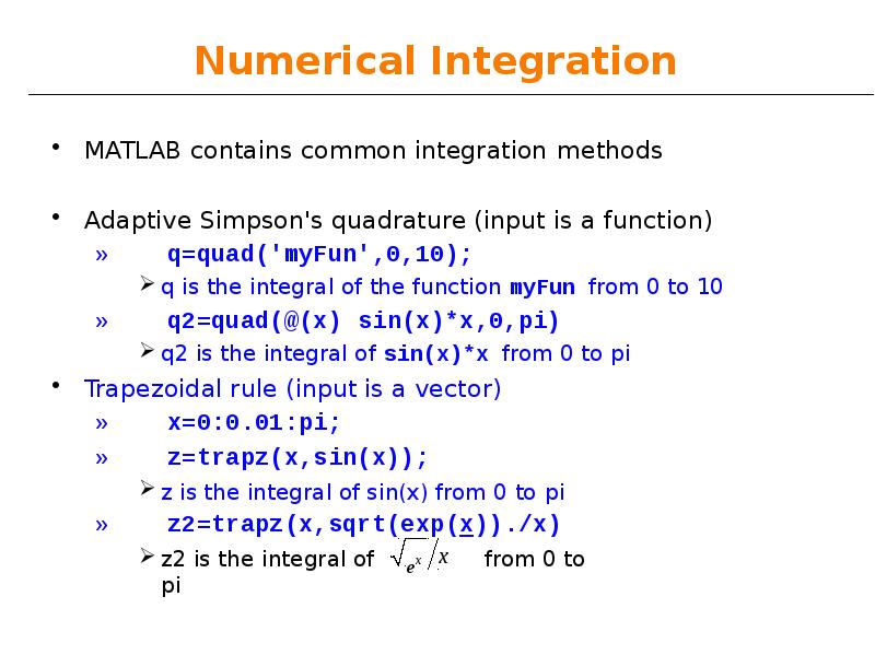 Numerical Integration