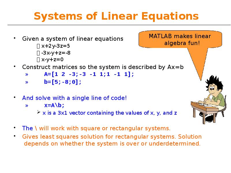Systems of Linear Equations