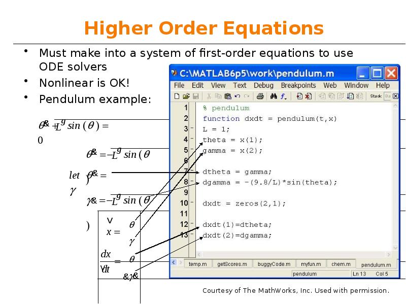 Higher Order Equations