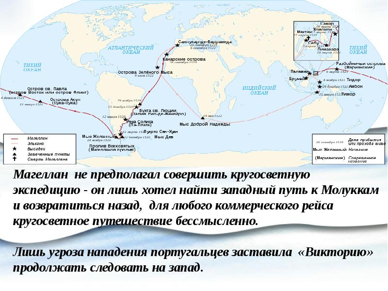 Магеллан карта кругосветного путешествия