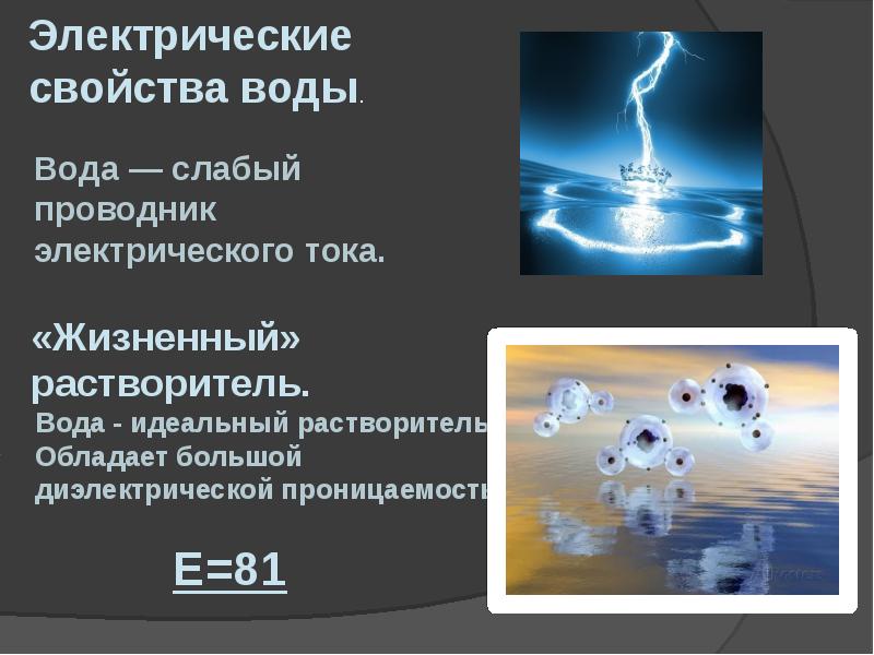 Вода и электрический ток. Характеристика электрические свойства воды. Удивительная вода презентация. Вода электрические характеристики. Диэлектрические свойства воды.