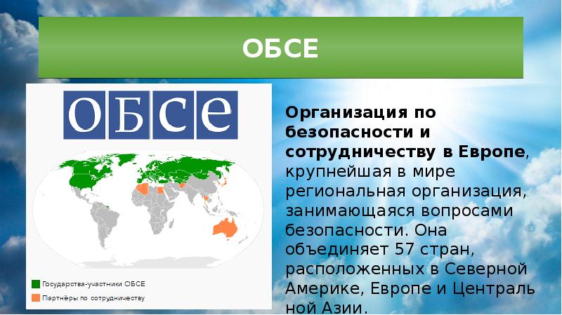 Региональные международные организации презентация