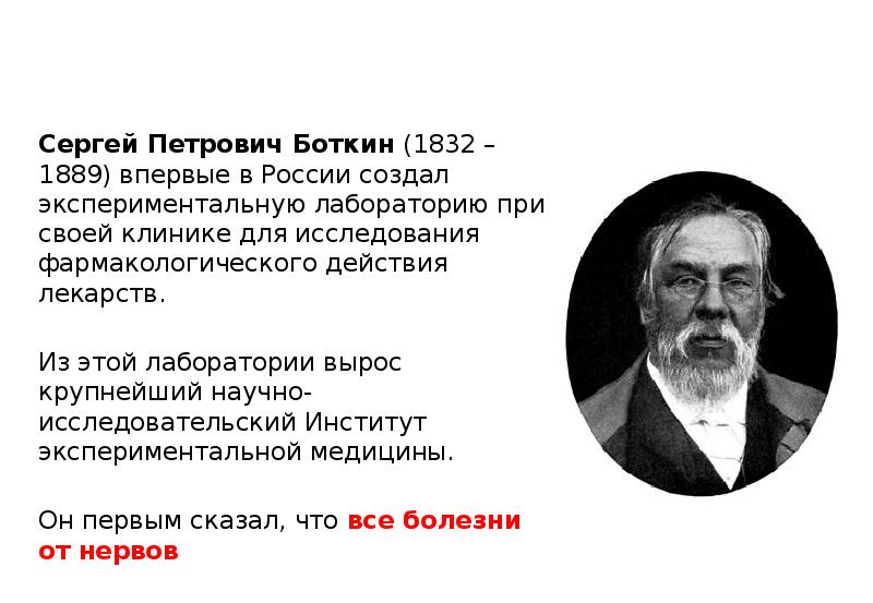 Сергей петрович боткин презентация на английском