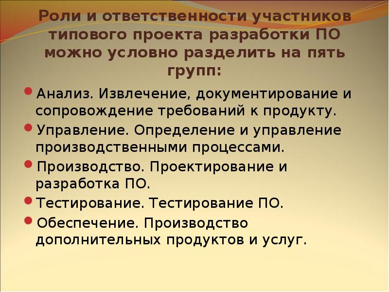 Роли и ответственность участников проекта