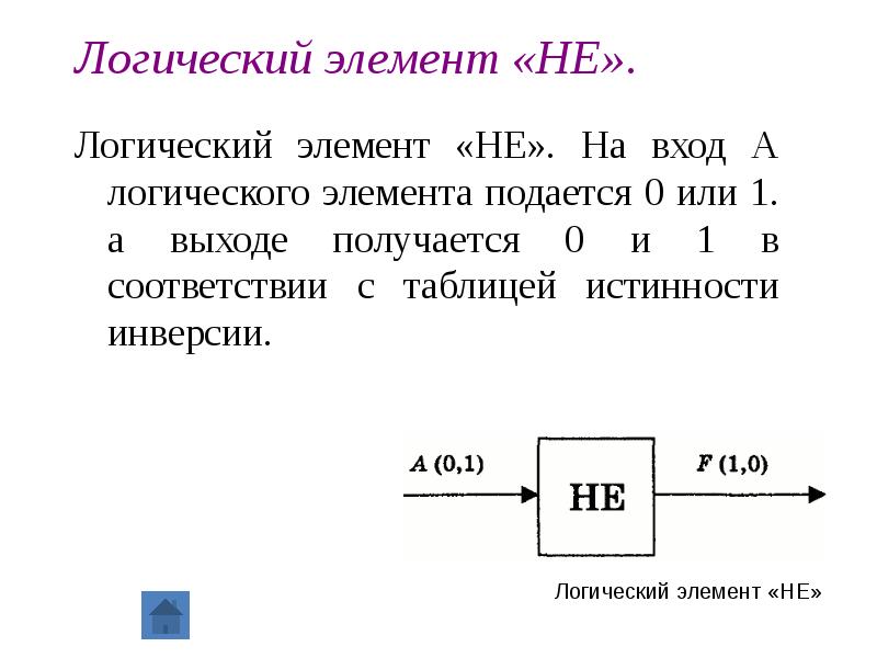 Базовые логические элементы презентация