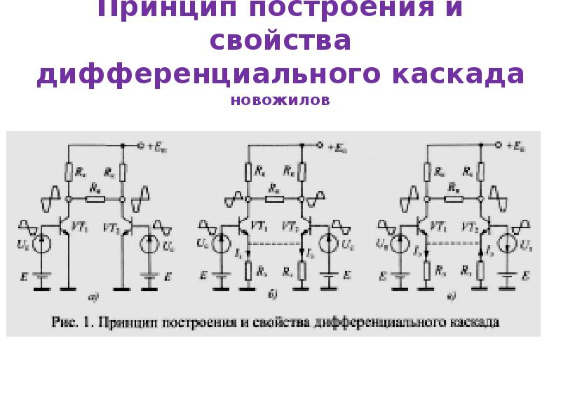 Дифференциальный усилительный каскад на биполярных транзисторах схема