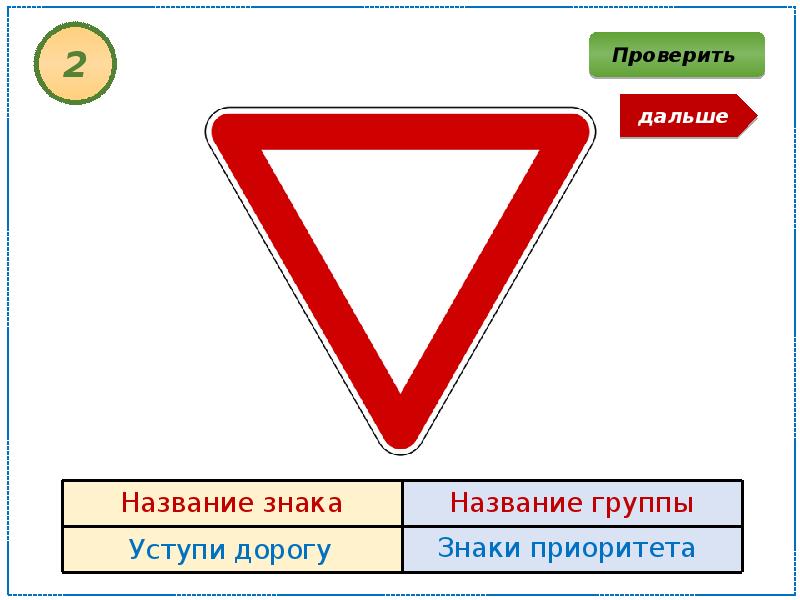 Знак главная дорога картинка и уступи дорогу