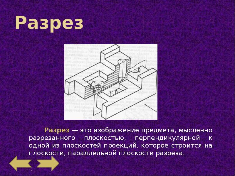 Разрезом называется изображение