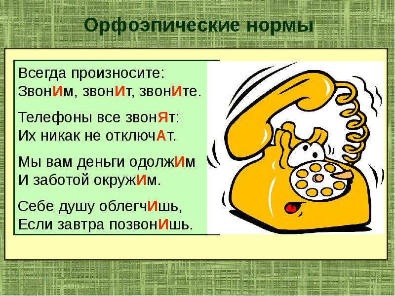 Орфоэпия 5 класс презентация