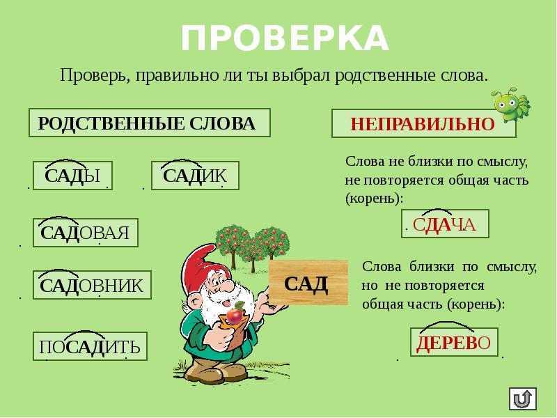 Картина родственные слова