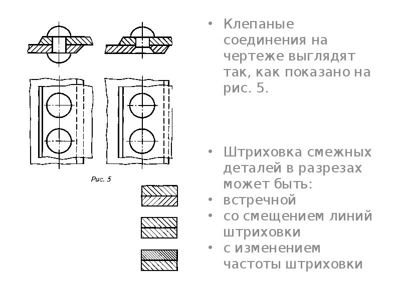 Штриховка смежных деталей в разрезах на сборочном чертеже выполняется с наклоном