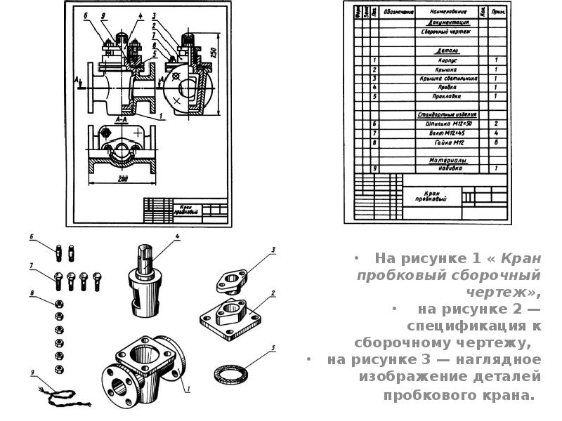 Чертеж пробкового крана