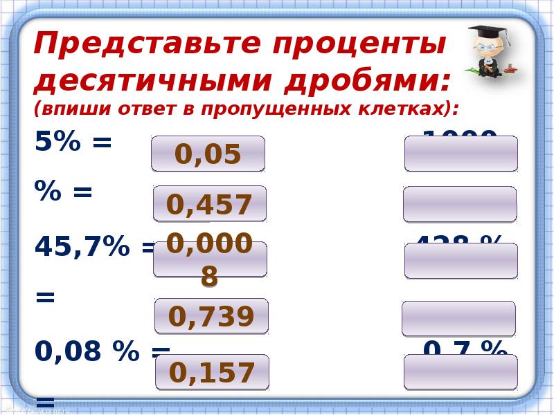 Представь проценты