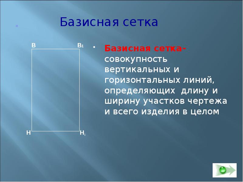 Базисная сетка чертежа это