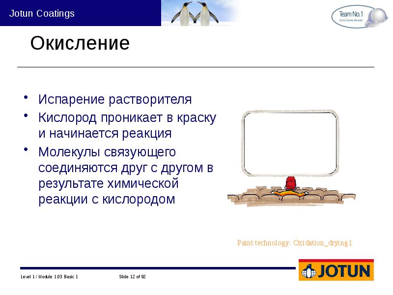 Растворитель испаряется