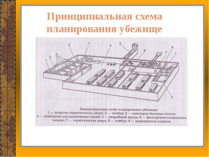 Чертеж убежища обж