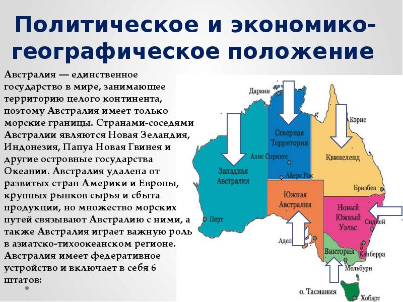 Отрасли международной хозяйственной специализации австралии проект