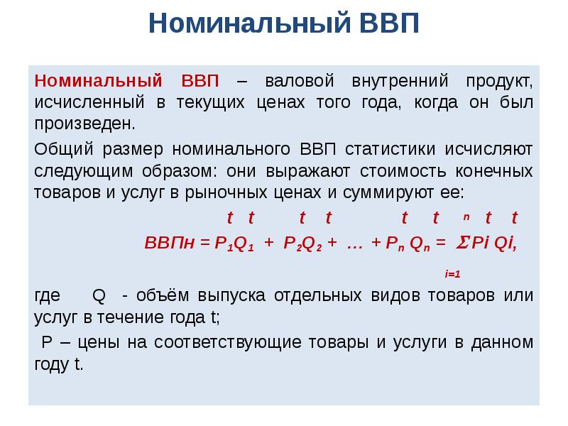 Сложный план ввп и внп