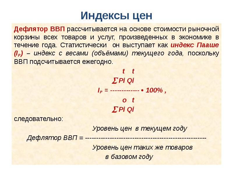 Индекс дефлятора цен