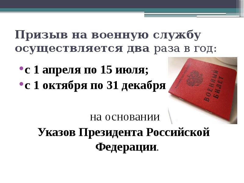 Презентация призыв на военную службу 11 класс