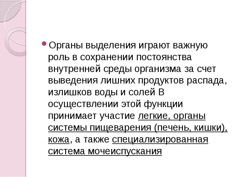 Презентация возрастные особенности выделительной системы