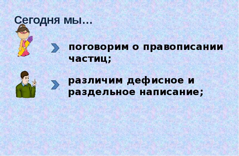 Раздельное и дефисное написание частиц 7 класс