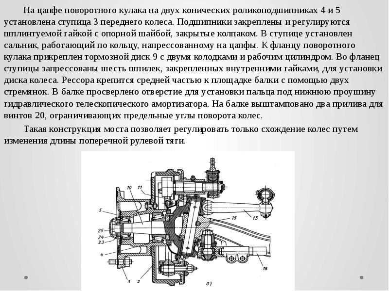 Поворотная цапфа схема