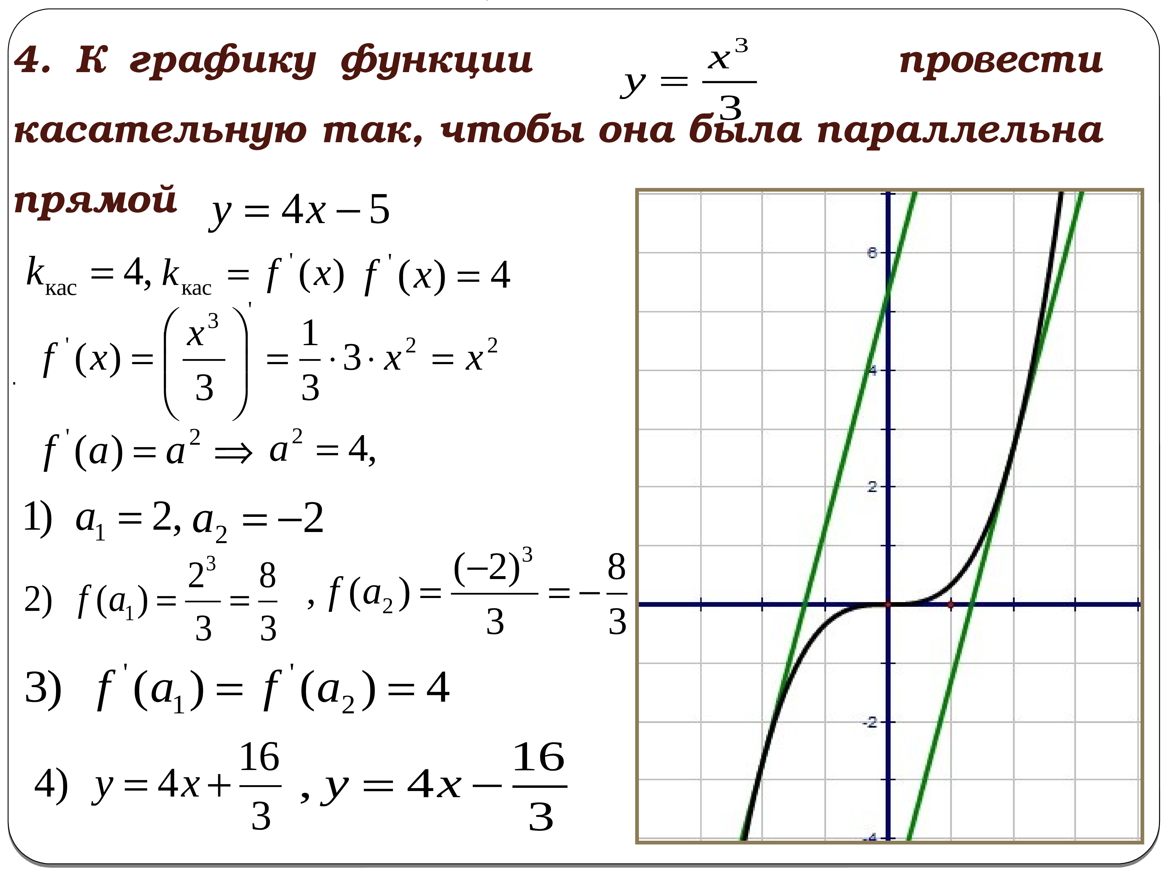 Касательная к графику y x 3. Уравнение касательной прямой к функции. Уравнение касательной к графику. Формула построения касательной к графику. Уравнение касательной параллельной прямой.