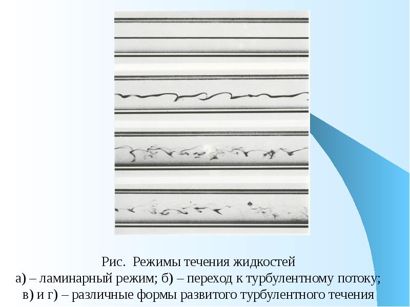 Режимы течения жидкости