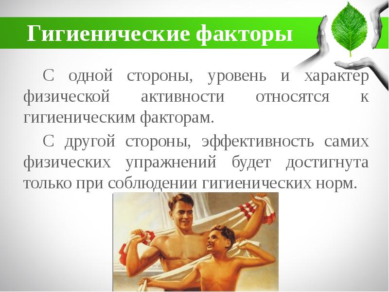 Основные гигиенические факторы