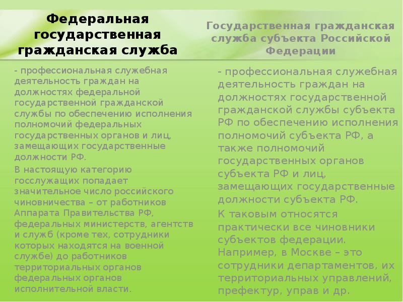 Федеральная государственная гражданская служба