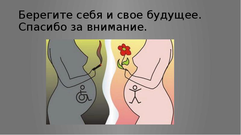 Берегите себя и свое будущее. Спасибо за внимание.